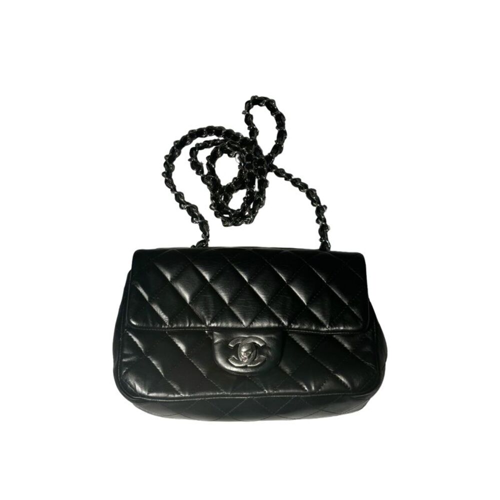 Chanel Classic Single Flap Quilted Lambskin Black Leather Shoulder Bag Bag